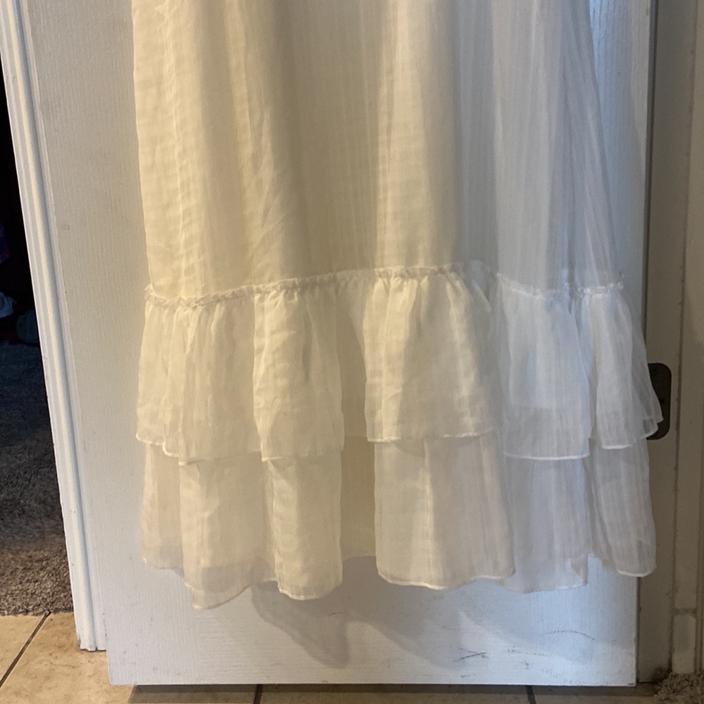 Lulu's White Ruffle Maxi Dress - Picture 2 of 5